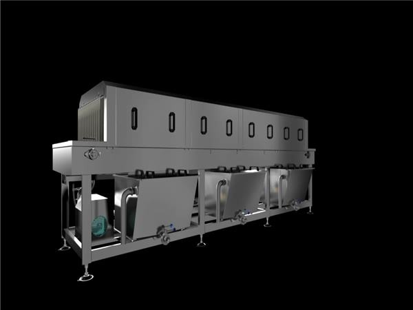 銷售大型隧道清洗洗箱機(jī)大功率效率高洗箱機(jī)，清洗烘干洗箱機(jī)